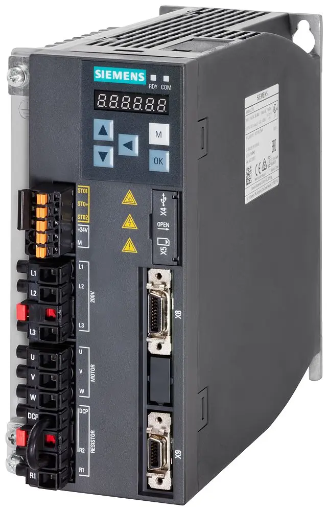 Produktfoto 1 von Siemens Servoantrieb, 1-phasig, 200/240 V / 14.1 A 0.75 kW, 170 mm x 85 mm x 195 mm