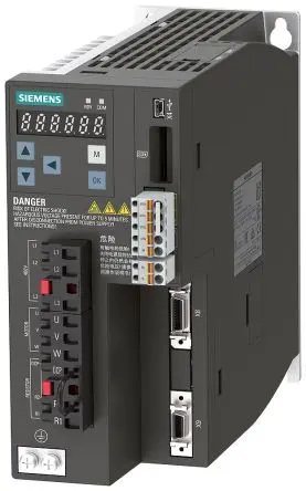 Produktfoto 1 von Siemens Sinamics V90 3-Phasen Frequenzumrichter 1 kW 240V 7.5 A 66Hz