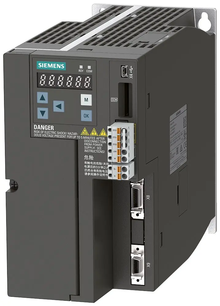 Produktfoto 1 von Siemens Servoantrieb, 3-phasig, 380/480 V / 13.8 A 1.5 kW, 180 mm x 100 mm x 220 mm
