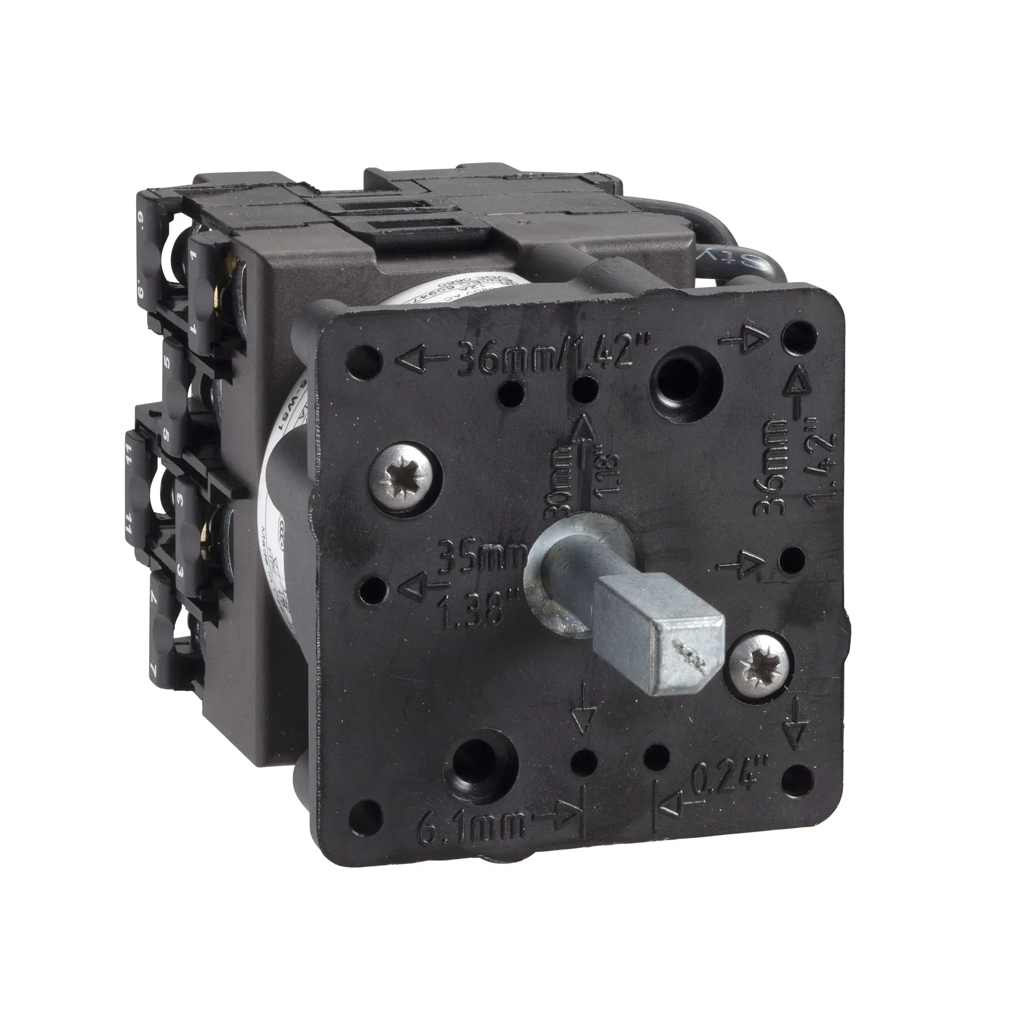 Produktfoto 1 von Schneider Electric K1 Drehschalter Typ Nockenschalter-Gehäuse für BCD-codierter Ausgangsschalter