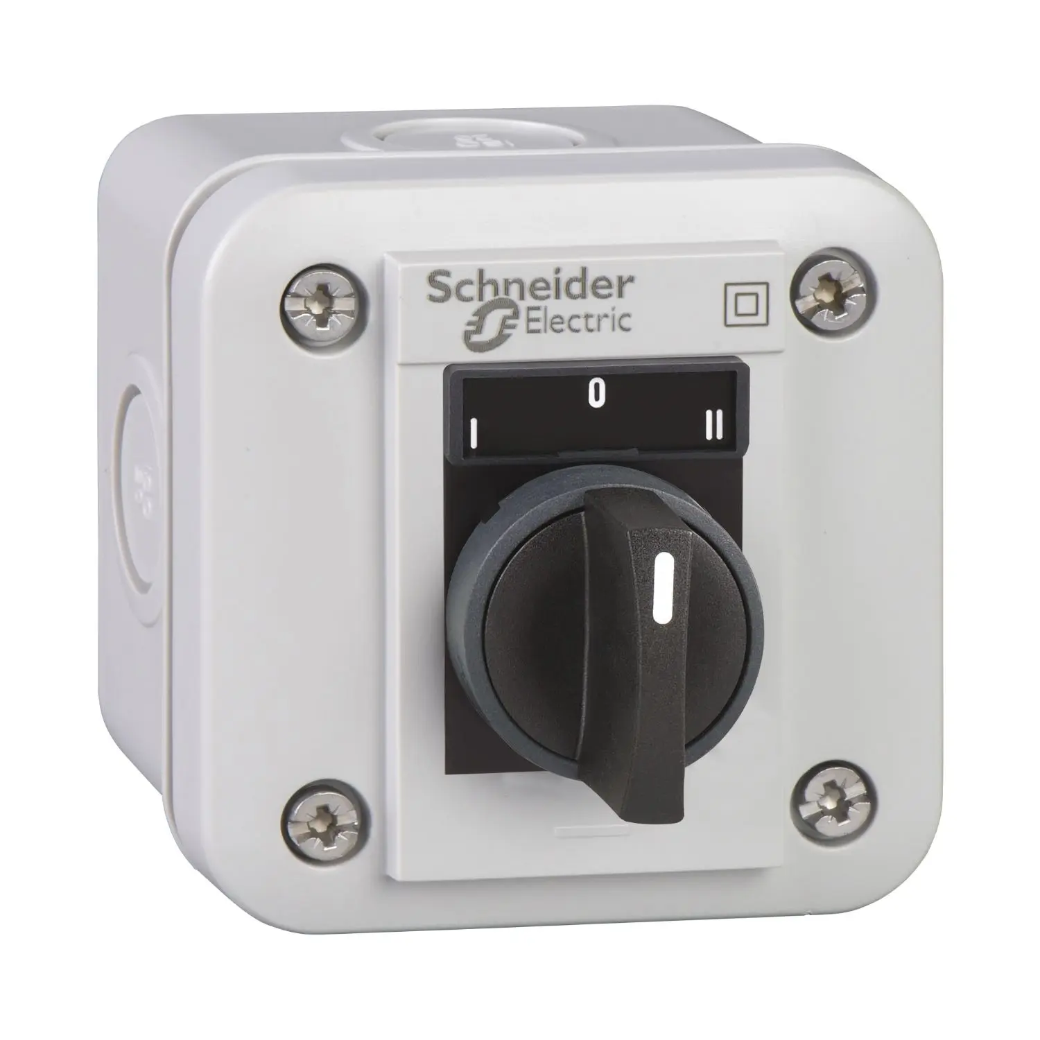 Produktfoto 1 von Schneider Electric XALE Drucktaste-Steuerstation 1-poliger Umschalter Schwarz Polycarbonat, IP54, 1 Hellgrau Ø 22 mm E/A
