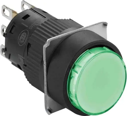 Produktfoto 1 von Schneider Electric Harmony Druckschalter Beleuchtet Ø 16 mm, SPST Grün, IP65