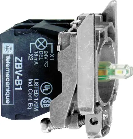 Produktfoto 1 von Schneider Electric Harmony Lichtblock Anzeigenblock LED Weiß beleuchtet 1 Wechsler 120V Schraubanschlussklemme