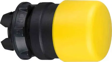 Produktfoto 1 von Schneider Electric Harmony Drucktastenkopf Ø 22 mm, Gelb Federrückstellung Rund Pilzkopf Kunststoff, IP66