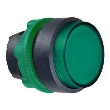 Produktfoto 1 von Schneider Electric Harmony Drucktastenkopf Ø 22 mm, Grün Federrückstellung Rund Rund Kunststoff, IP66