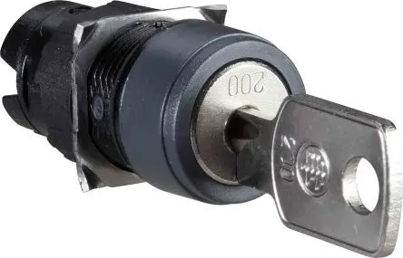 Produktfoto 1 von Schneider Electric Harmony Schlüsselschalterkopf 16 mm 2 Positionen 200 Federrückstellung zur Mitte IP65