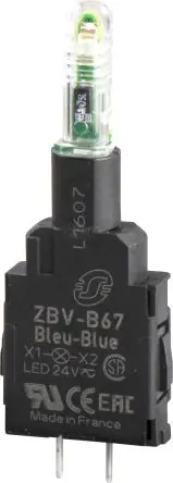 Produktfoto 1 von Schneider Electric Harmony Lichtblock Anzeigenblock LED Grün beleuchtet 24V Stift