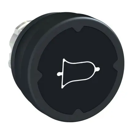 Produktfoto 1 von Schneider Electric Harmony Drucktastenkopf Ø 22 mm, Schwarz Federrückstellung Rund Rund Metall, IP66