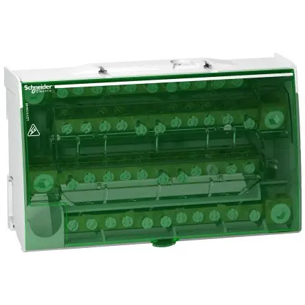Produktfoto 1 von Schneider Electric Verteilerblock 12-polig / 230V 160A, Kunststoff, Metall Weiß