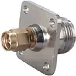 Produktfoto 1 von Huber+Suhner HF Adapter, 50 Ω, Gerade, 18GHz Stecker Buchse, Koaxial Nennspannung