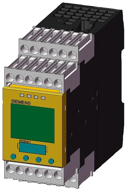 Produktfoto 1 von Siemens 3TK2 Sicherheitsrelais 24V dc 2-Kanal 2 Sicherheitskontakte Drehzahl-/Stillstandsüberwachung 1 Hilfsschalter