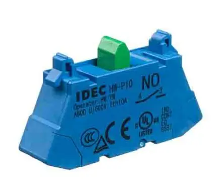 Produktfoto 1 von Idec HW Kontaktblock Blinkend Blau beleuchtet 1 Schließer 110V, 220 V, 24 V, 440 V, 48 V, 50 V Schraube
