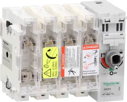 Produktfoto 1 von Schneider Electric TeSyS GS Sicherungsschalter-Trennschalter / 4-polig 50 A 50A, 14 x 51 mm Sicherungsgröße