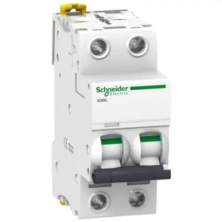 Produktfoto 1 von Schneider Electric IC60L MCB Leitungsschutzschalter Typ Z, Pol 2 20A 400V, Abschaltvermögen 20 kA, 15 kA Acti 9