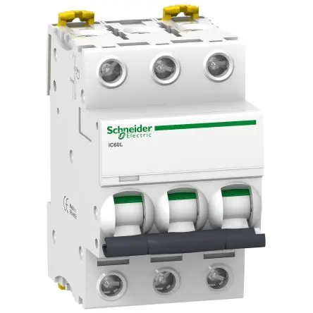 Produktfoto 1 von Schneider Electric IC60L MCB Leitungsschutzschalter Typ Z, Pol 3 3A 400V, Abschaltvermögen 20 kA, 15 kA Acti 9