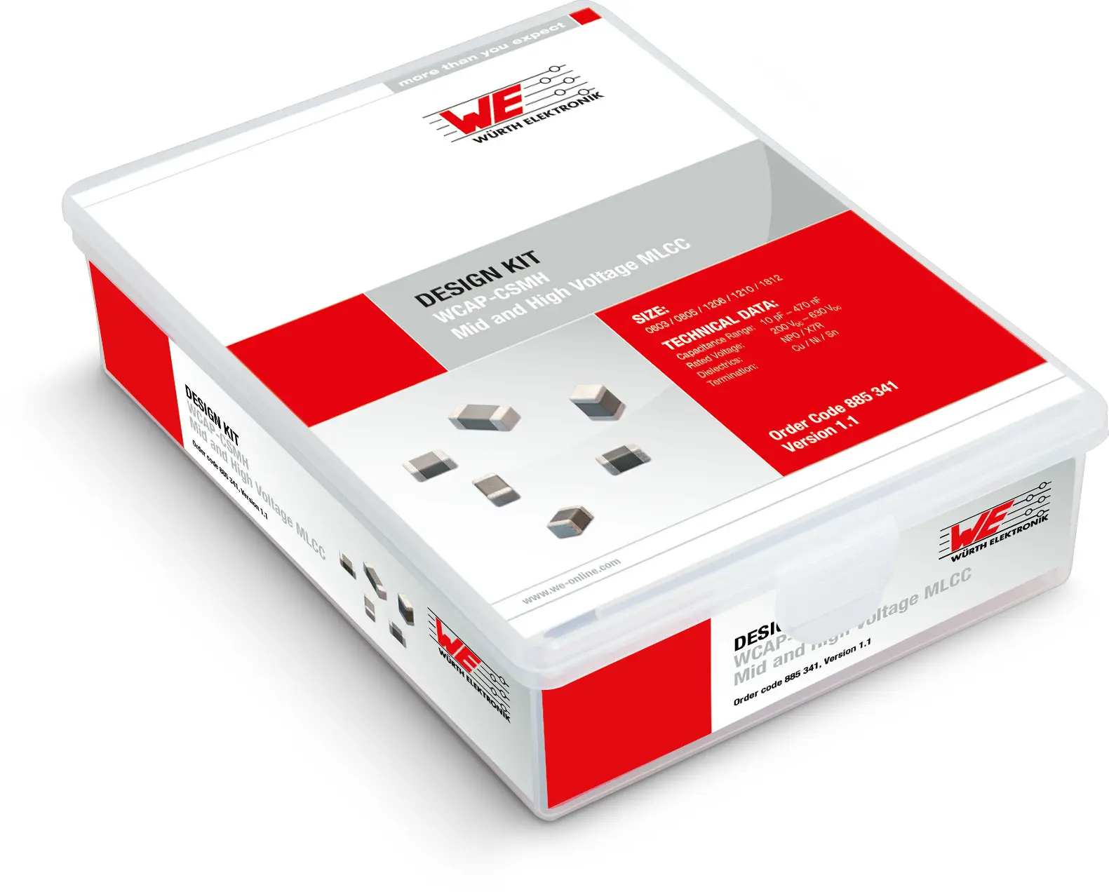 Produktfoto 1 von Wurth Elektronik Keramik, SMD Kondensator-Kit