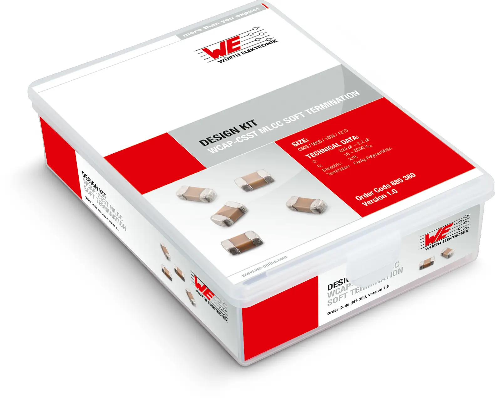 Produktfoto 1 von Wurth Elektronik Keramik, SMD Kondensator-Kit, 31-teilig