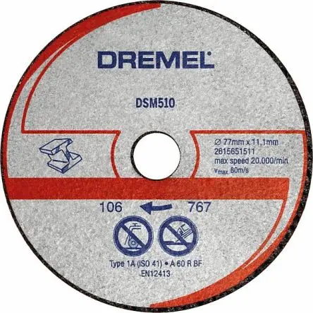 Produktfoto 1 von Dremel DSM510 Verstärktes Schleifmittel Ø 77 mm / Stärke 5 mm, Korngröße 3