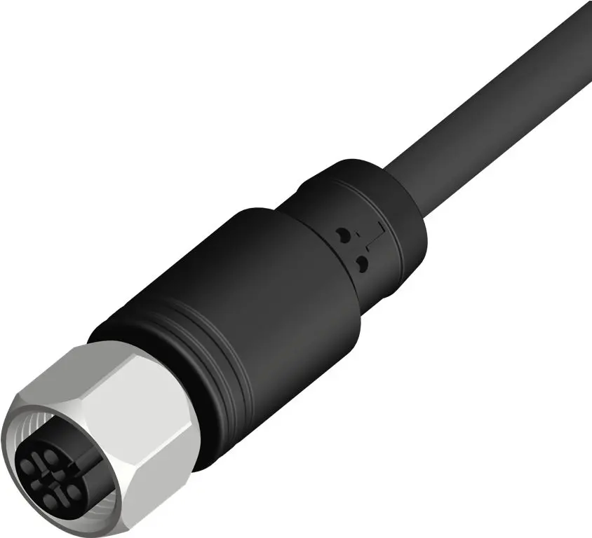 Produktfoto 1 von RS PRO CBF12, 4-polig Sensor-Betätigungselementkabel, Gerade Buchse / Freies Ende Nicht abgeschlossen, Länge 10 m