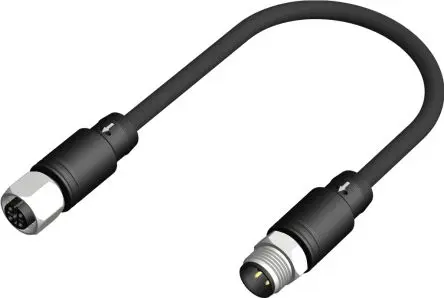 RS PRO CDF12, 4-polig Sensor-Betätigungselementkabel, Gerade Buchse 4 / Gerade Stecker, Länge 5 m