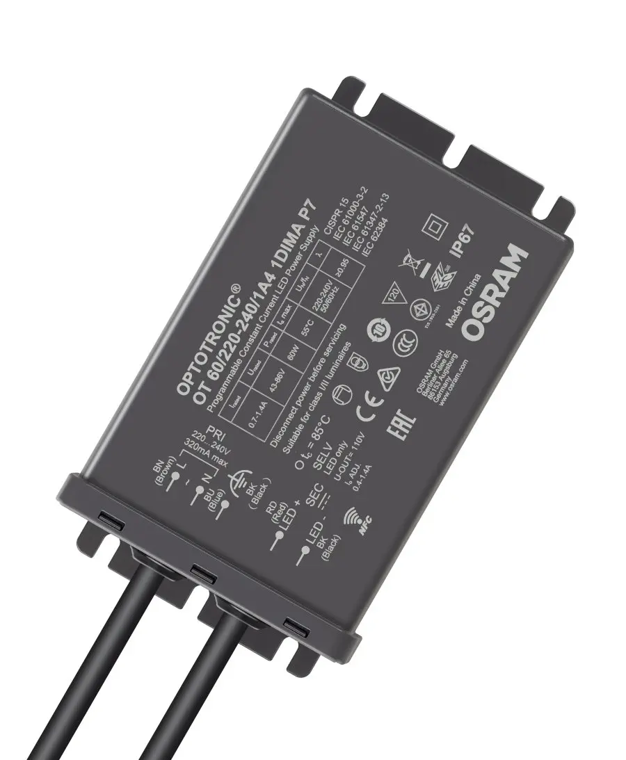 Produktfoto 1 von Osram LED-Treiber, 200 W 220/240 V LED-Treiber 1.4 A, Ausgang 214 V AstroDIM