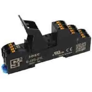 Produktfoto 1 von Idec Relaissockel zur Verwendung mit RJ und RF2S. SJ, 8 -Kontakt, DIN-Hutschiene, 300V ac
