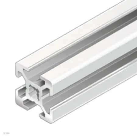 Produktfoto 1 von Bosch Rexroth Silber MGE Aluminium Strebenprofil 20 x 20 mm, 4-fach Nut 6 mm 20 x 20 mm, Länge 2000 mm R9