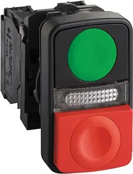 Produktfoto 1 von Schneider Electric XB5 Beleuchtete Drucktaste Gelb Beleuchtet Schleichkontakt Ø 22 mm, 1-poliger Umschalter / 3A 600 V