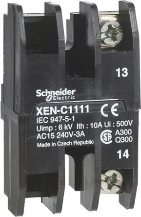 Produktfoto 1 von Schneider Electric XENC Kontaktblock 2 Schließer 240V