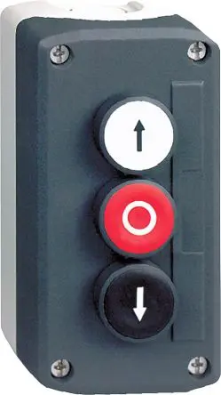 Produktfoto 1 von Schneider Electric Harmony Drucktaste-Steuerstation 1 Schließer/1 Öffner Rot, Weiß, Schwarz Polycarbonat, IP54, 3