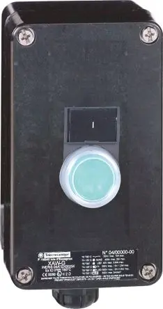 Produktfoto 1 von Schneider Electric XAWG Drucktaste-Steuerstation 1 Schließer Grün Glasfaserverstärkt, IP65, 1 GFK Schwarz Start