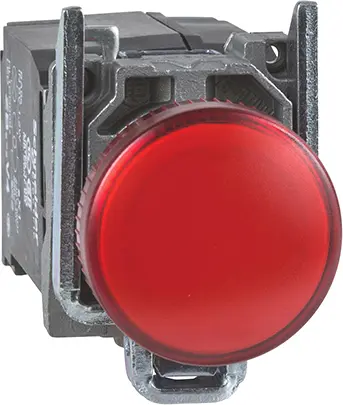 Produktfoto 1 von Schneider Electric Meldeleuchte, vollständig XB4, Harmony XB4 400V Rot, Ausschnitt-Ø 22mm Universal-LED