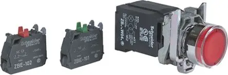Produktfoto 1 von Schneider Electric Harmony Druckschalter Rot Beleuchtet Federrückstellung Ø 22.5 mm, 1-poliger Umschalter 240 V ac,