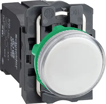 Produktfoto 1 von Schneider Electric Leuchtmelder XB5, Harmony XB5 220 → 240V Weiß, Ausschnitt-Ø 22mm