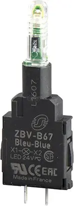 Produktfoto 1 von Schneider Electric ZBV Lichtblock Anzeigenblock LED Rot beleuchtet Stifte für Leiterplatte 24V