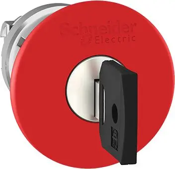 Produktfoto 1 von Schneider Electric Harmony Not-Aus-Schalter, 22 mm, Schlüsselentriegelung, Pilzkopf