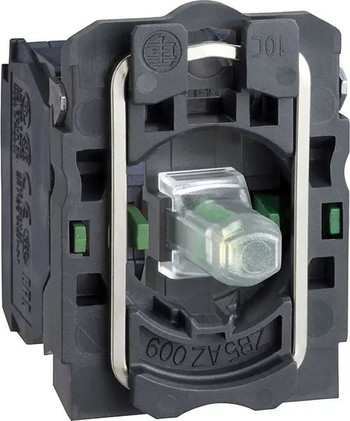 Produktfoto 1 von Schneider Electric XB5 Lichtblock Anzeigenblock Universal-LED Weiß beleuchtet 1 Wechsler 240V Schraubanschluss