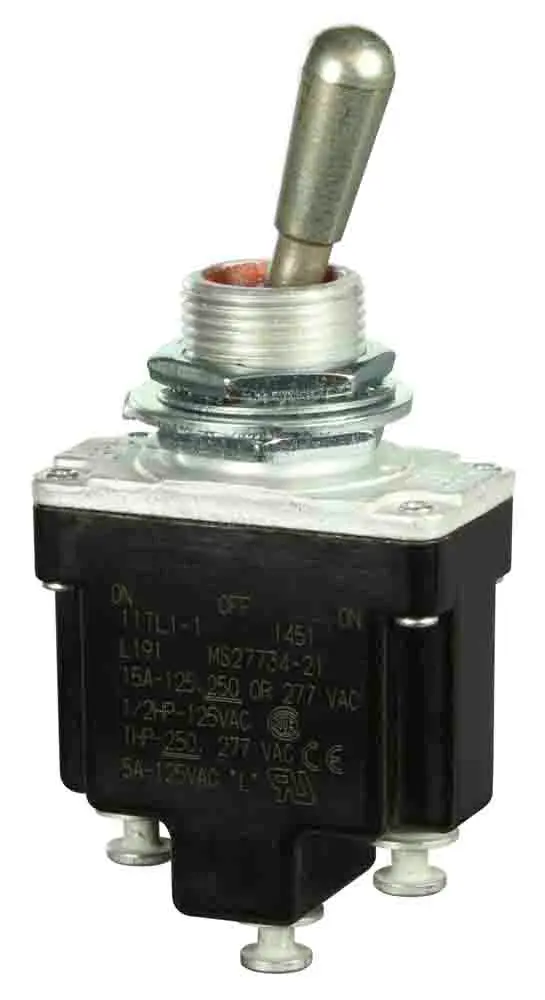 Produktfoto 1 von Honeywell Kippschalter Nein 1-poliger Umschalter Ein-Aus-Ein 28 V 20 A, Lot