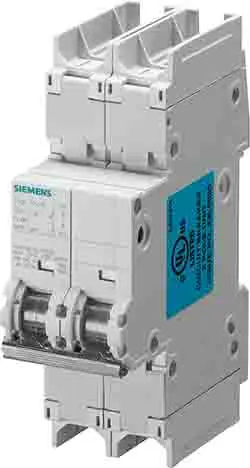 Produktfoto 1 von Siemens 5SJ4 Miniaturüberlastschalter Typ C, Pol 2-polig 10 A 400 V ac, Abschaltvermögen 14 kA SENTRON 60 V dc