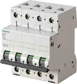 Produktfoto 1 von Siemens 5SL6 Miniaturüberlastschalter Typ C, Pol 3-polig 16 A 400 V ac, Abschaltvermögen 6 kA SENTRON 72 V dc