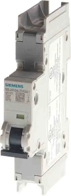 Produktfoto 1 von Siemens 5SJ4 Miniaturüberlastschalter Typ C, Pol 1-polig 10 A 400 V ac, Abschaltvermögen 14 kA SENTRON 60 V dc