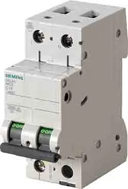 Produktfoto 1 von Siemens 5SL6 Miniaturüberlastschalter Typ B, Pol 1-polig 32 A 230 V ac, Abschaltvermögen 6 kA SENTRON 72 V dc