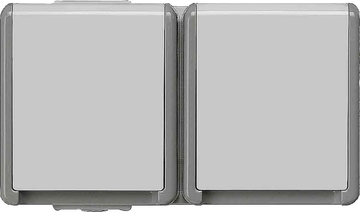 Produktfoto 1 von Siemens fläche Steckdose 2-fach Innen Thermoplast Grau / 16 A