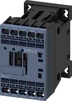 Produktfoto 1 von Siemens 3RT2 Schütz 24V dc-Spule, 3-polig, 690V / 7 A 24V dc 3 kW 1 Schließer Motorsteuerung 1-Hilfskontakte