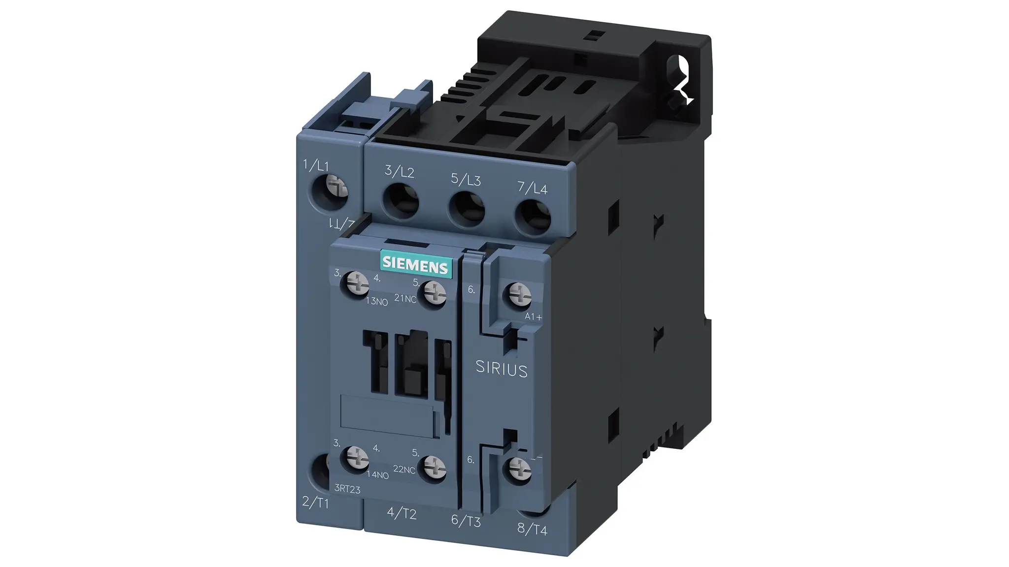 Produktfoto 1 von Siemens 3RT2 Schütz 24 V ac-Spule, 4-polig, 690V / 15.5 A 24 V 7.5 kW 1 Schließer/1 Öffner Umkehrend 2-Hilfskontakte