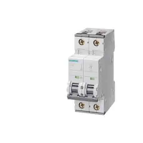 Produktfoto 1 von Siemens 5SY5 Miniaturüberlastschalter Typ C, Pol 2-polig 8 A 400 V ac, Abschaltvermögen 10 kA SENTRON 440 V dc