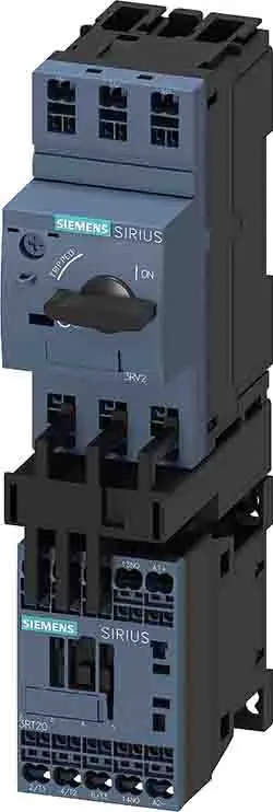 Produktfoto 1 von Siemens SIRIUS 3RA 3RA2 Verbraucherabzweig 1, 3-phasig 1,1 kW, 690 V ac / 2,7 A