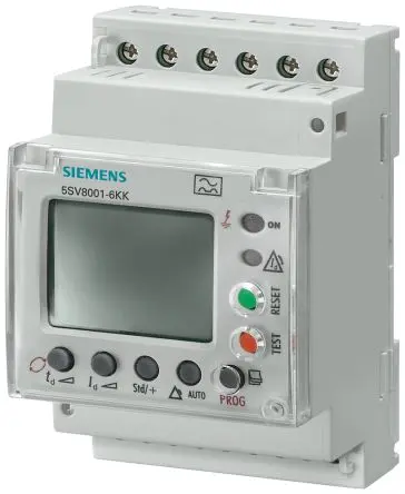 Produktfoto 1 von Siemens 5SV Überwachungsrelais, 2-poliger Umschalter Überspannung 30mA - 30A