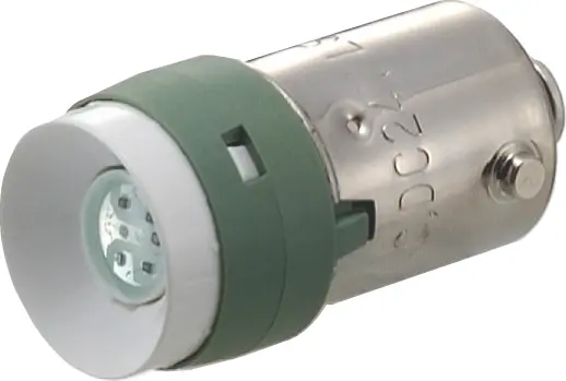 Produktfoto 1 von Idec Leuchtmelder Grün Multichip, 12 V, Ø 10.6 mm x 20.8 mm, Sockel BA9 200mcd