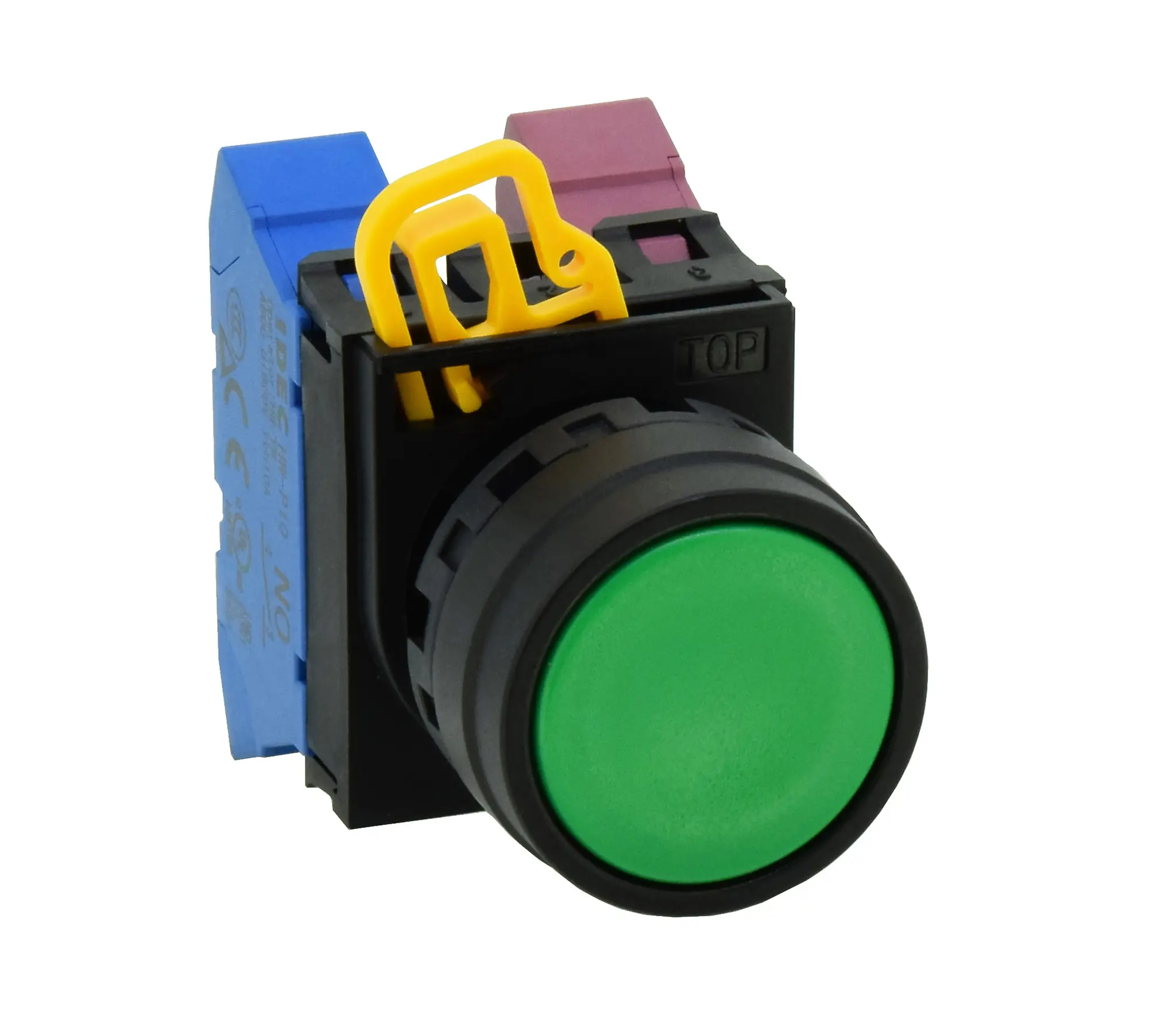 Produktfoto 1 von Idec YW1B Drucktastenkopf Ø 22 mm, Schwarz wartungsfrei Rund Rund Kunststoff, IP65